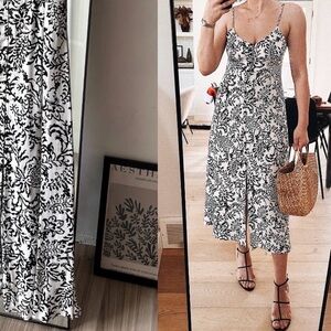 Zara Monochrome Patterned Dress NEW WITH TAGS